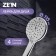 Showing watering can Zein Z3643, D = 115 mm, 4 modes with pressure, plastic, chromium color