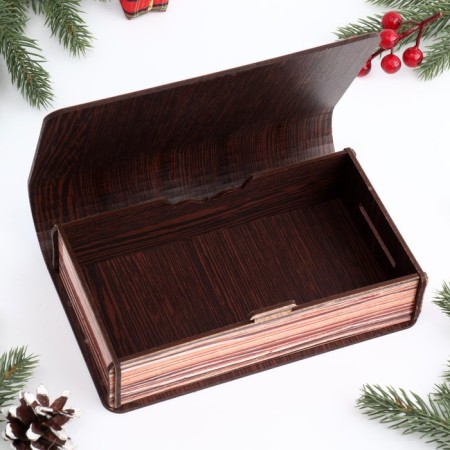 Casket Book New Year's blue, 20x13x5 cm-3