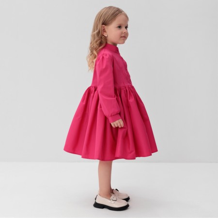 Платье для девочки MINAKU: Cotton collection цвет фуксия, рост 122-2