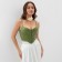 Women's leather corset, mist, p. XS, khaki