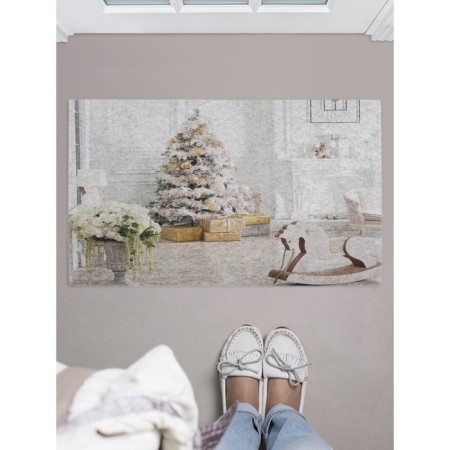 Fully rug in the hallway "Atmosphere of Christmas", size 45x75 cm