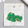 Decor for creativity metal, enamel "Green dragon" gold 2.3x2.8 cm