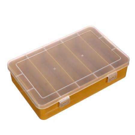 Box for trifles K-12, plastics, 19 x 12.5 x 4.7 cm, yellow