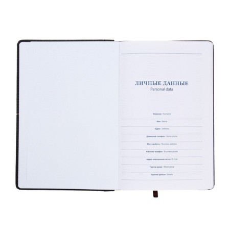 The diary is low, PVC cover, A5 format, 140 sheets in a cage, with pockets, mix-4
