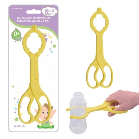 Forceps for sterilization of bottles, length 22 cm