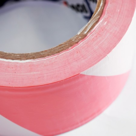 Signal tape Unibob 50mm x 150m, red-white-1