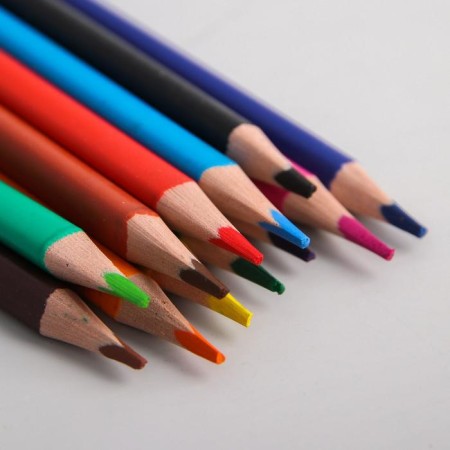 Colored pencils in a tube, 12 colors, trihedral, Smeshariki-1