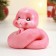 New Year. Symbol 2025. Figure soap "snake baby" gradient pink