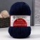 Yarn "village" 100% half-carbonated wool 250m/100g (04-dark blue)