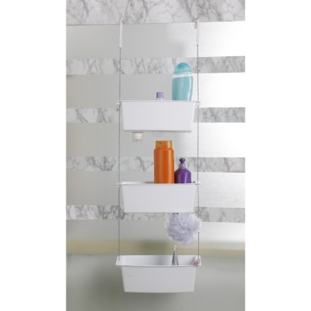 Suspended shelf for the bathroom, 10 × 28.8 cm, white color