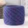 Knitted yarn "Ribbon" with Lurex 85m/170 ± 5 g (sapphire, lurex: red)