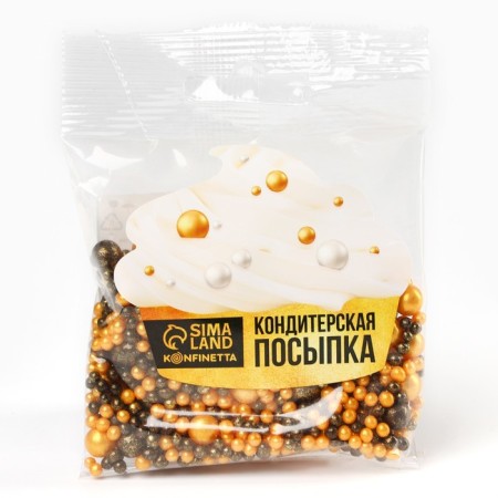 Sprinking confectionery soft: black, orange, 50 g.-4
