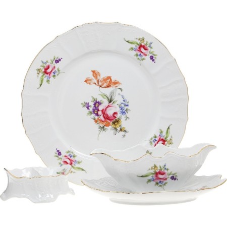 Dining Service 6/25 BERNADOTTE, Decor "Meissen Bouquet", 25 items-3