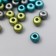 Glass beads 6/0 "metallic. Melange. Blue-green" 10 g