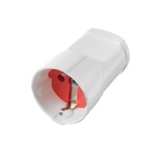 Portable socket, 10a, with salary, 220 V, white, retail packaging