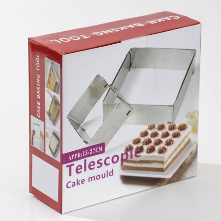 Baking form with size adjustment, shares, 15.5 × 28 cm, h = 5 cm, chrome color-4
