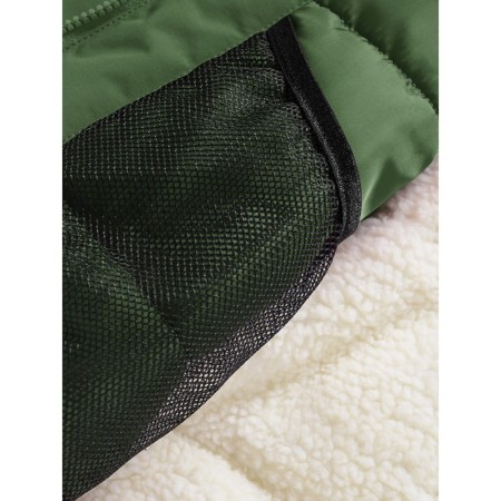 Winter park for a girl, height 140 cm, dark green color-9