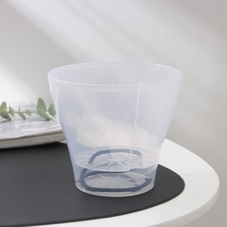 Kashpo for flowers with an insert "Athena", 1 l, the color is transparent