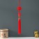 Plastic suspension, textile "Elder" red 2.2x4.5x33 cm