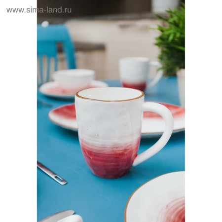 Porcelain shade "Cosmos", 400 ml, red color-9