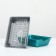 Deep toilet with a mesh of 36 x 25 x 9 cm, gray/turquoise