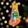 Christmas tree toy "Dragon in the bell", lamination, 84 x 93mm