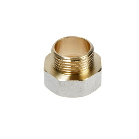 STM adapter, 1 1/4 "x 1/2", internal/outer thread, nickel -plated brass