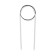 Knitting needles are circular, aluminum, gray 60 cm/2 mm