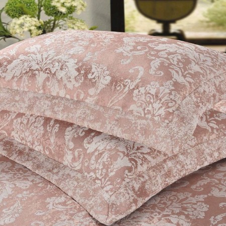 Set with a veil "Ivina": size 240x260 cm, 50x70 cm - 2 pcs, Color Terracot-1
