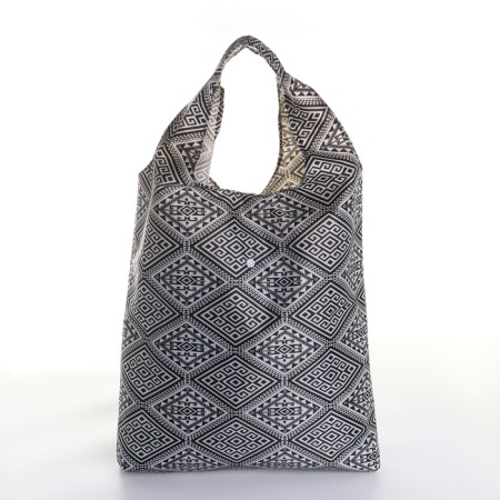 Household bag on the button, folding, black/white color-1