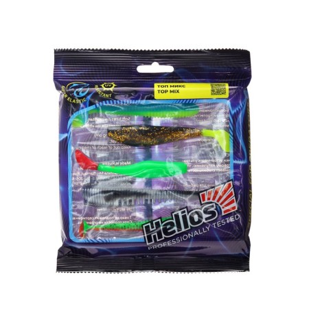 Set of silicone lures Helios "Top Mix", 5 pcs. (HS-TM-SET1)