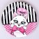 Disposable plate paper "cat", 18 cm, set 6 pcs