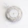 Candle "Complete" in a candlestick with faces of gypsum large, 10.5x3cm, marble with black stripes