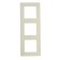 Frame Legrand Etika 672513, three -seater, ivory