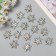 Decor for the creativity of the felt shine "Snowflake" 3x3 cm
