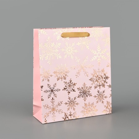 Package Gift New Year Laminated "Blizzard", m 30 x 26 x 9 cm, new year