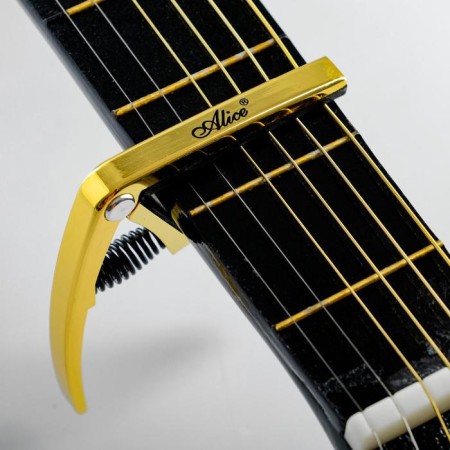 Kapodastast for the acoustic guitar ALICE A007K/GD gold-3