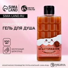 Soul gel “Let life be sweet”, 300 ml, the aroma of milk chocolate, pure happiness
