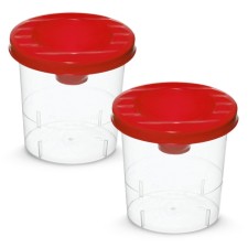 Набор стаканов непроливаек 210 мл, 2 штуки, Calligrata, красные