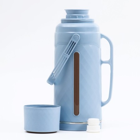 Thermos 3.2 l, with a glass flask, retains heat 36 hours, green-2