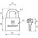 The castle of the hinged "Bulat" Armed Forces 1125, color brass, d = 4.5 mm