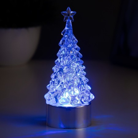 Nightlight "Christmas tree" LED 1W RGB 3xlr44 chrome 4x4x11cm-4