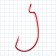 The hook KOI Super Lock Worm, size 30 Ints, Red color, offset 10 pcs.
