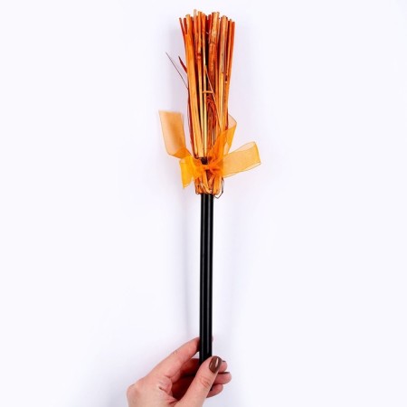 Carnival set "Magic", orange hat, broom, bag-9