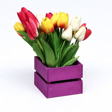 Raise lilac box, 11.5 x 10.5 x 9 cm