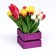 Raise lilac box, 11.5 x 10.5 x 9 cm