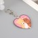 Acryl keychain "Girl in a wreath with a large bear cub in her hands" 5.2x4.9 cm