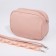 Bag Women's Cross-Bodi with a zipper, pink color
