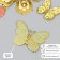 Butterflies cardboard double wings "openwork. Delicate colors" set 12 pcs h = 4-10 cm on magnet