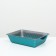 Deep toilet with a mesh of 36 x 25 x 9 cm, gray/turquoise